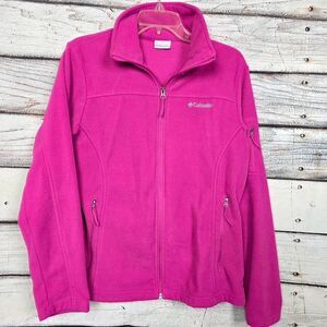 Columbia Pink Fleece Jacket L